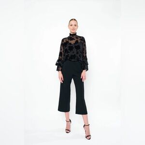 Flora Bea NYC Coza Top In Burnout Floral Size X-Small NWT